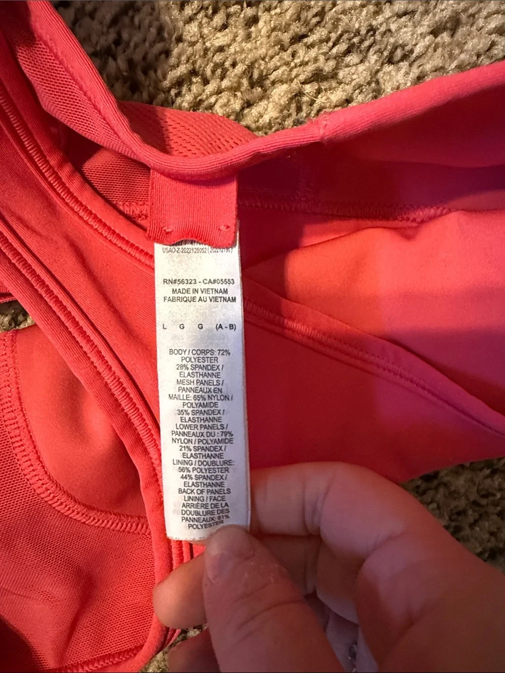 Nike Pink Racerback Sports Bra with White Swoosh